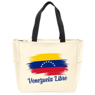 Venezuela Flag Proud American Venezuela Libre Zip Tote Bag