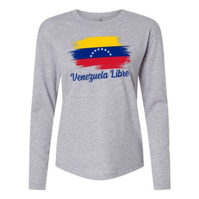 Venezuela Flag Proud American Venezuela Libre Womens Cotton Relaxed Long Sleeve T-Shirt