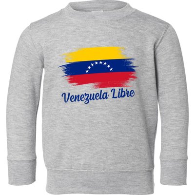 Venezuela Flag Proud American Venezuela Libre Toddler Sweatshirt