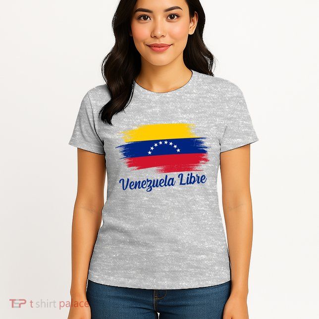 Venezuela Flag Proud American Venezuela Libre Womens T-Shirt