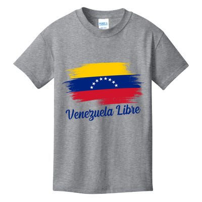 Venezuela Flag Proud American Venezuela Libre Kids T-Shirt