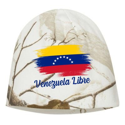 Venezuela Flag Proud American Venezuela Libre Kati - Camo Knit Beanie