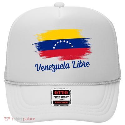 Venezuela Flag Proud American Venezuela Libre High Crown Mesh Back Trucker Hat