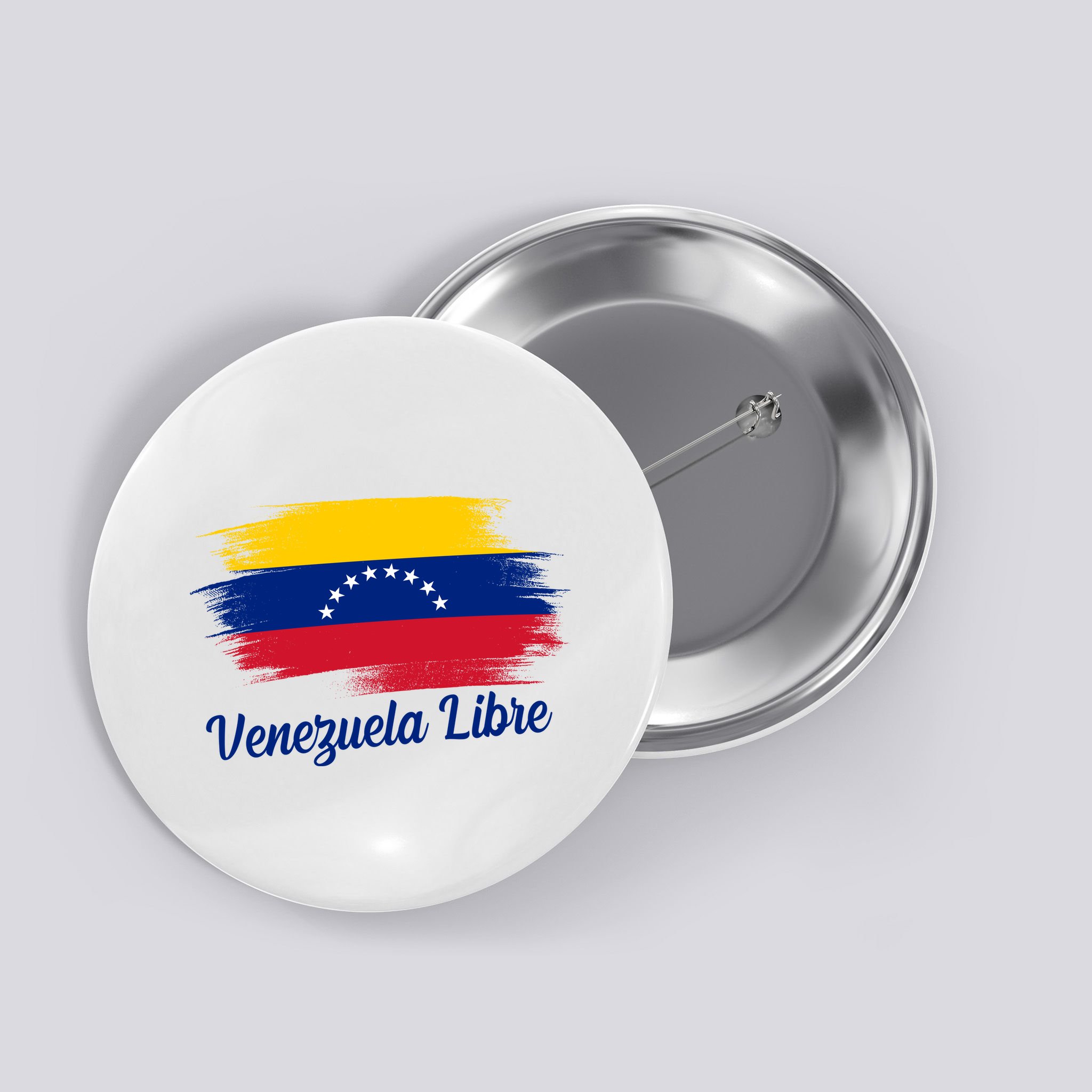 Venezuela Flag Proud American Venezuela Libre Button