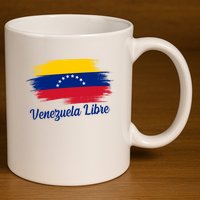 Venezuela Flag Proud American Venezuela Libre 11oz C Handle Ceramic Mug