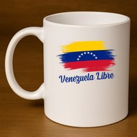Venezuela Flag Proud American Venezuela Libre 11oz C Handle Ceramic Mug