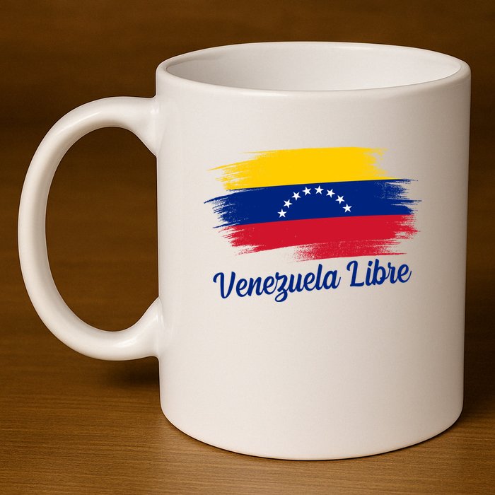 Venezuela Flag Proud American Venezuela Libre 11oz C Handle Ceramic Mug