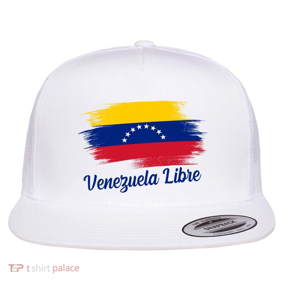 Venezuela Flag Proud American Venezuela Libre Flatbill Hat
