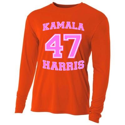 Varsity First President Harris 2024 Kamala Harris 47 Gift Cooling Performance Long Sleeve Crew