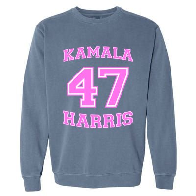 Varsity First President Harris 2024 Kamala Harris 47 Gift Garment-Dyed Sweatshirt