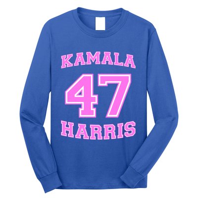 Varsity First President Harris 2024 Kamala Harris 47 Gift Long Sleeve Shirt