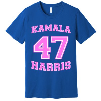 Varsity First President Harris 2024 Kamala Harris 47 Gift Premium T-Shirt