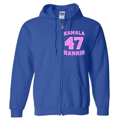 Varsity First President Harris 2024 Kamala Harris 47 Gift Full Zip Hoodie