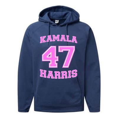 Varsity First President Harris 2024 Kamala Harris 47 Gift Performance Fleece Hoodie