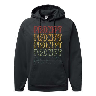 Vintage Fading Prompt Artwork Aba Therapist Performance Fleece Hoodie