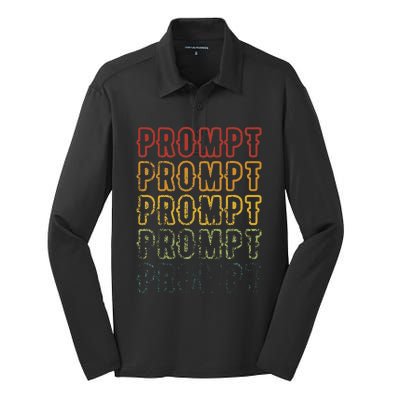 Vintage Fading Prompt Artwork Aba Therapist Silk Touch Performance Long Sleeve Polo