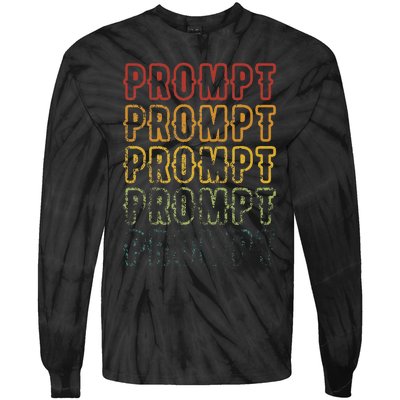 Vintage Fading Prompt Artwork Aba Therapist Tie-Dye Long Sleeve Shirt