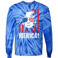 Vintage Flag Pro Donald Trump Tee 4th Of July Merica Gift Tie-Dye Long Sleeve Shirt