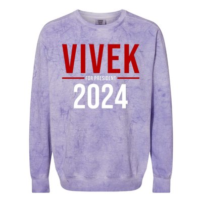 Vivek For President 2024 Election Colorblast Crewneck Sweatshirt