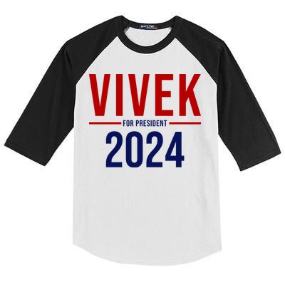 Vivek For President 2024 Election Kids Colorblock Raglan Jersey