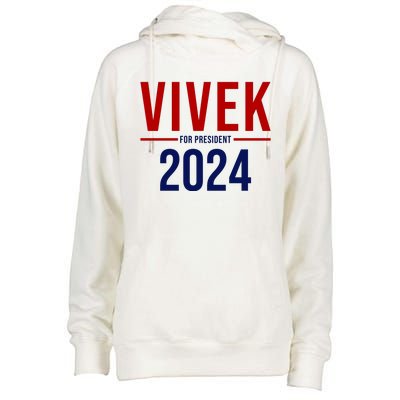 Vivek For President 2024 Election Womens Funnel Neck Pullover Hood