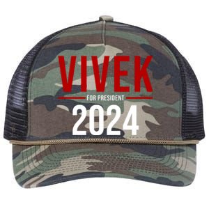 Vivek For President 2024 Election Retro Rope Trucker Hat Cap