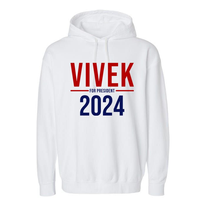 Vivek For President 2024 Election Garment-Dyed Fleece Hoodie