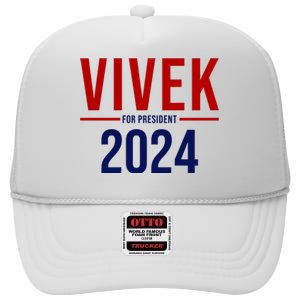 Vivek For President 2024 Election High Crown Mesh Back Trucker Hat