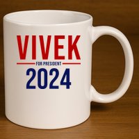Vivek For President 2024 Election 11oz C Handle Ceramic Mug
