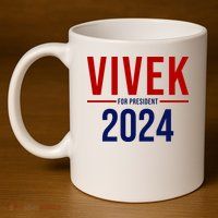 Vivek For President 2024 Election 11oz C Handle Ceramic Mug