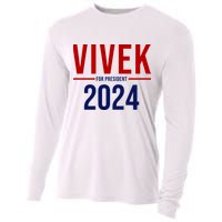 Vivek For President 2024 Election Cooling Performance Long Sleeve Crew