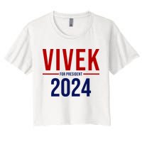 Vivek For President 2024 Election Women's Crop Top Tee