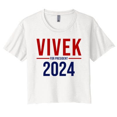 Vivek For President 2024 Election Women's Crop Top Tee