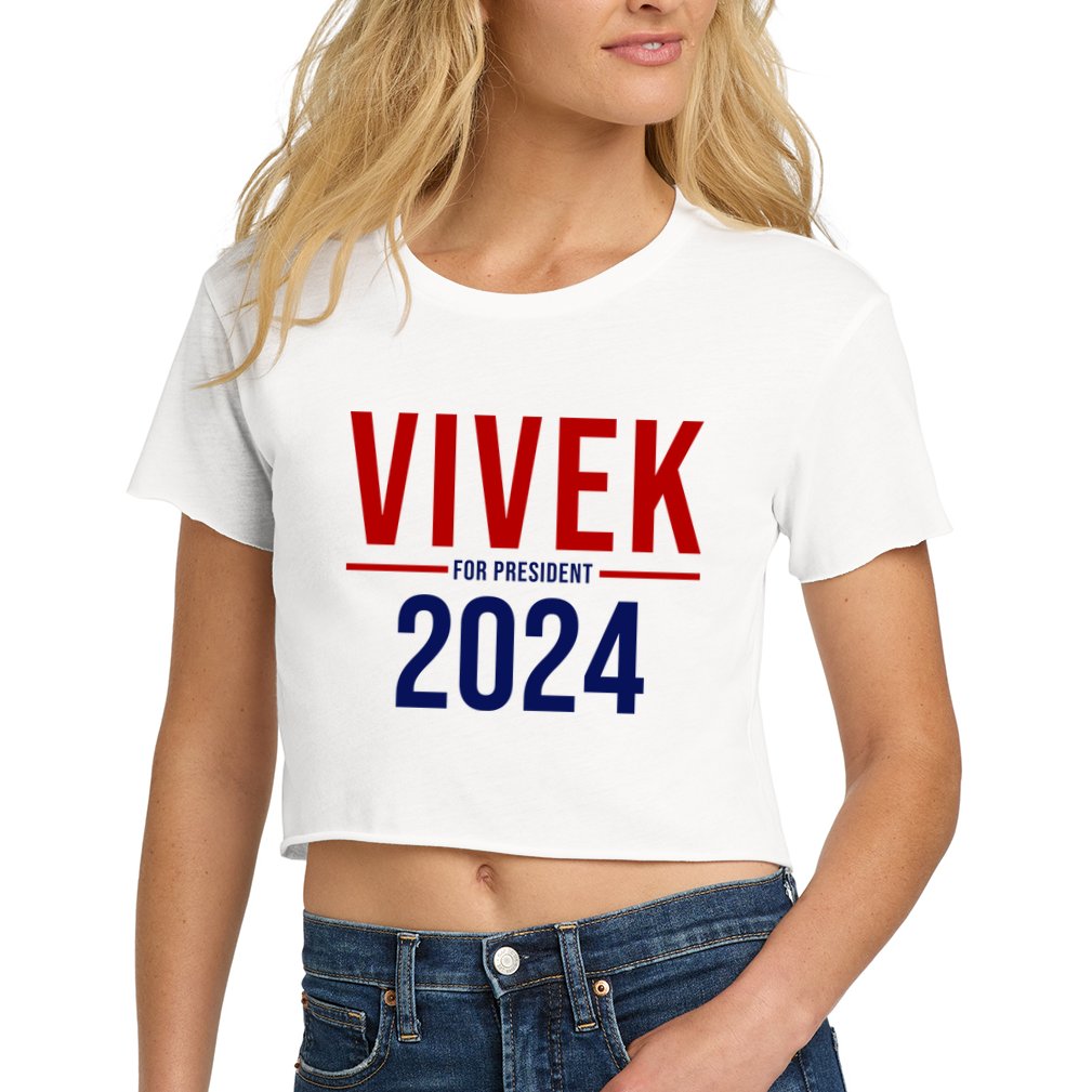 Vivek For President 2024 Election Women's Crop Top Tee