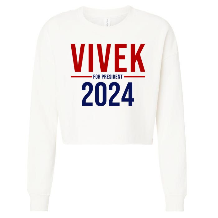 Vivek For President 2024 Election Cropped Pullover Crew