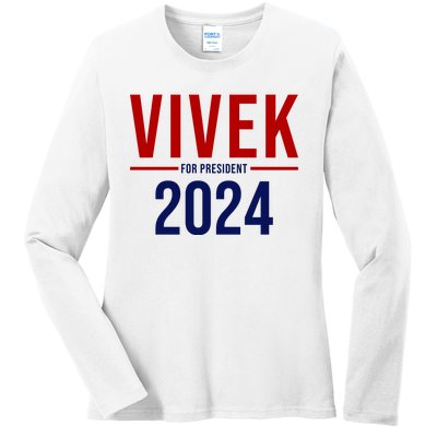 Vivek For President 2024 Election Ladies Long Sleeve Shirt