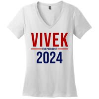 Vivek For President 2024 Election Women's V-Neck T-Shirt