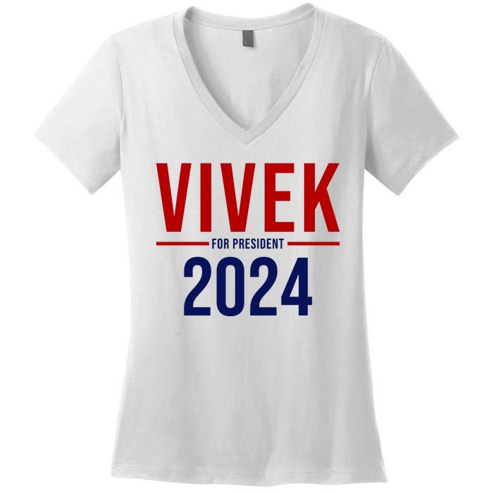 Vivek For President 2024 Election Women's V-Neck T-Shirt