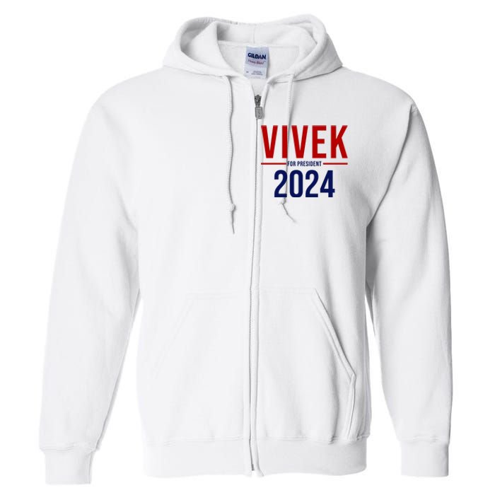 Vivek For President 2024 Election Full Zip Hoodie