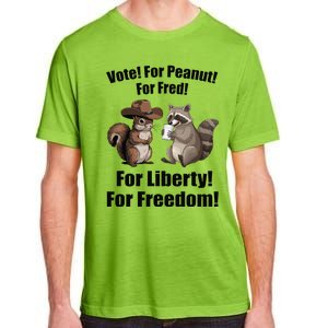 Vote For Peanut For Fred For Liberty For Freedom Adult ChromaSoft Performance T-Shirt