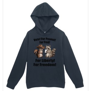 Vote For Peanut For Fred For Liberty For Freedom Urban Pullover Hoodie