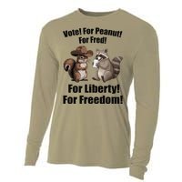 Vote For Peanut For Fred For Liberty For Freedom Cooling Performance Long Sleeve Crew