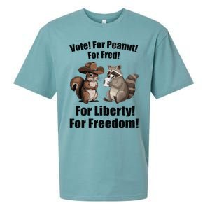 Vote For Peanut For Fred For Liberty For Freedom Sueded Cloud Jersey T-Shirt