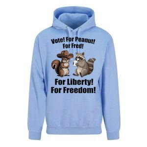 Vote For Peanut For Fred For Liberty For Freedom Unisex Surf Hoodie