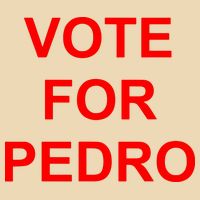 Vote Fro Pedro Ringer Drawstring Bag