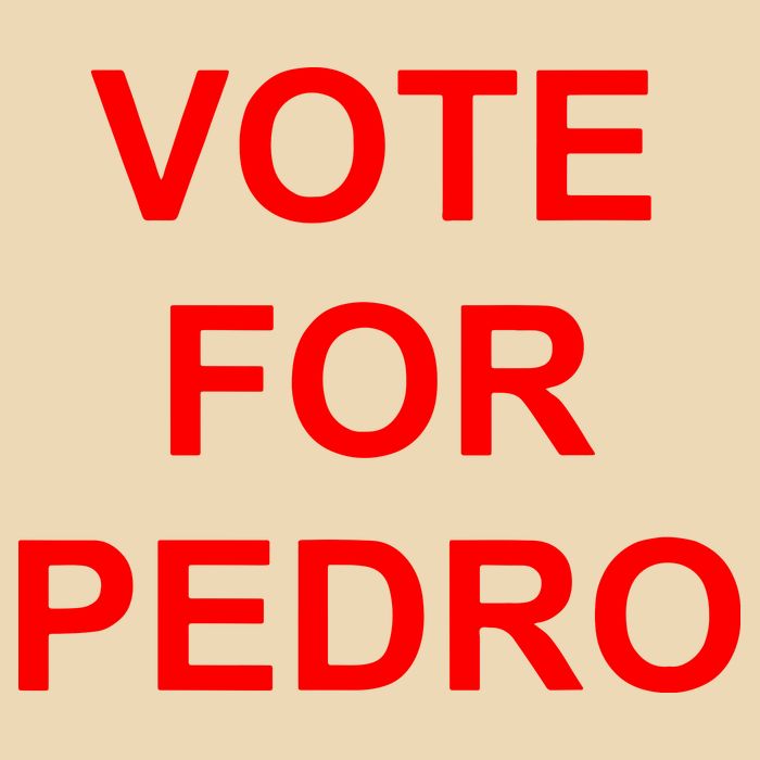 Vote Fro Pedro Ringer Drawstring Bag