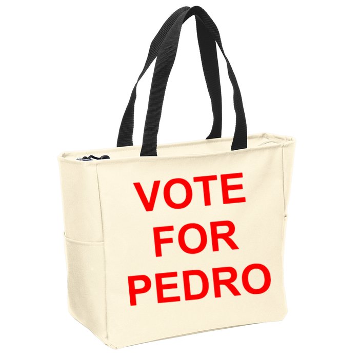 Vote Fro Pedro Ringer Zip Tote Bag