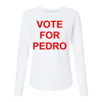 Vote Fro Pedro Ringer Womens Cotton Relaxed Long Sleeve T-Shirt