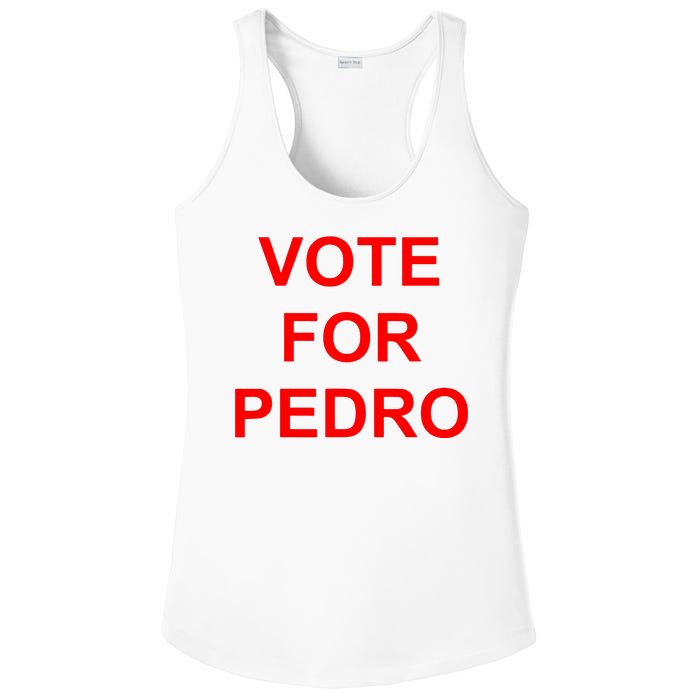 Vote Fro Pedro Ringer Ladies PosiCharge Competitor Racerback Tank