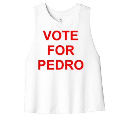 Vote Fro Pedro Ringer Women's Racerback Cropped Tank